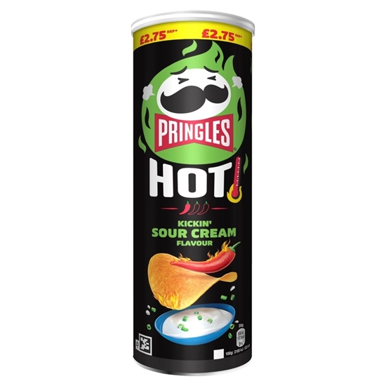 Picture of PM £2.75 PRINGLES HOT KICKIN SOUR CREAM 160g x 19