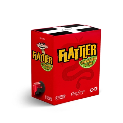 Picture of HEALEYS RATTLER FLATTLER STRAWBERRY & LIME 3LTR X1