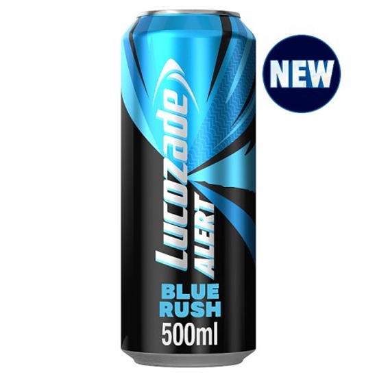 Picture of LUCOZADE ALERT BLUE RUSH CAN 500ML X 12