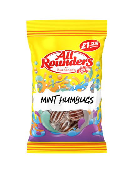 Picture of PM £1.25 ALL ROUNDERS MINT HUMBUG 110G X 12