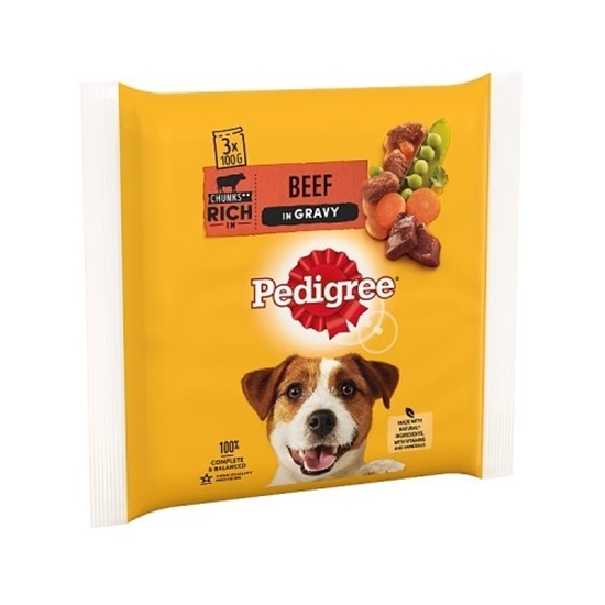 Picture of PEDIGREE POUCH BEEF & VEG IN GRAVY 3X100G X 14