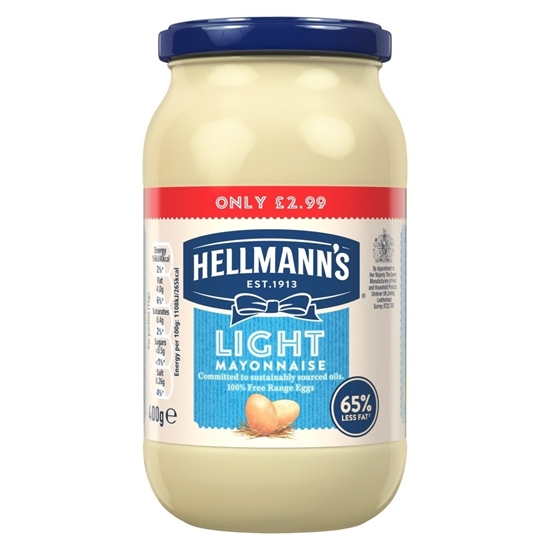 Picture of PM £2.99 HELLMANNS LIGHT MAYONNAISE 400G X 6 