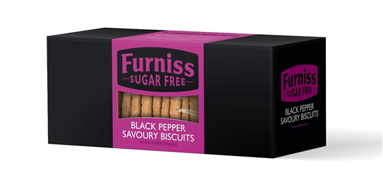 Picture of FURNISS BLACK PEPPER SUGAR FREE BISCUITS 180G X 12