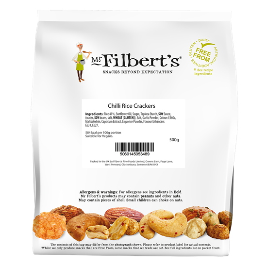 Picture of FILBERTS CHILLI RICE CRACKERS BULK 0.5KG