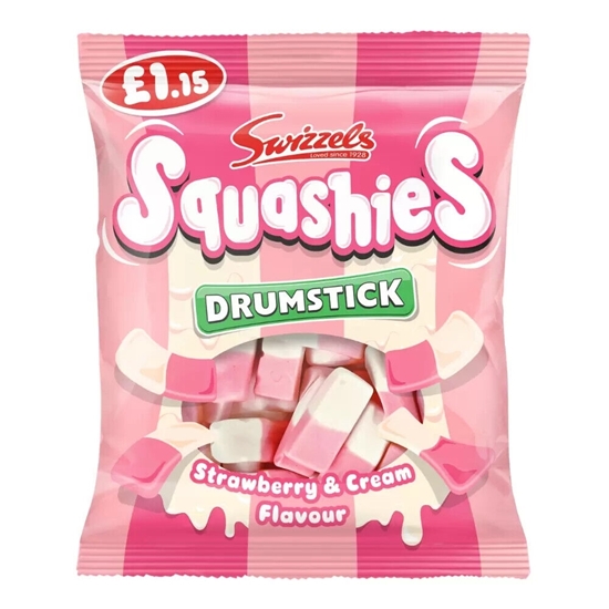 Picture of PM £1.15 SWIZZELS SQUASHIES STRAW & CREAM 120g x12