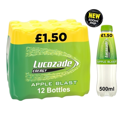 Picture of PM £1.50 LUCOZADE ENERGY APPLE 500ml x 12