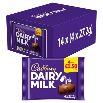 Picture of PM £1.50 CADBURY DAIRY MILK 4PK X 14 