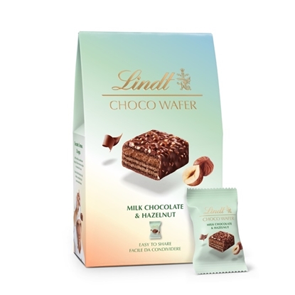 Picture of LINDT MILK HAZELNUT CHOCO WAFER SHARING BOX  135g 