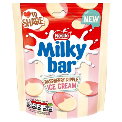 Picture of MILKYBAR BUTTONS RASPBERRY POUCH 86G X 11