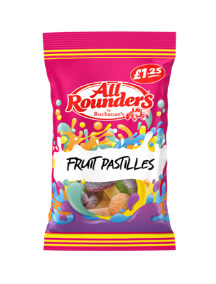 Picture of PM £1.25 ALL ROUNDERS FRUIT PASTILLES 110G X 12