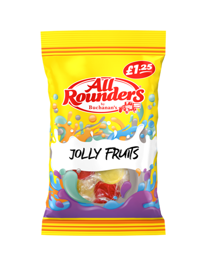 Picture of PM £1.25 ALL ROUNDERS JOLLY FRUITS 110G X 12