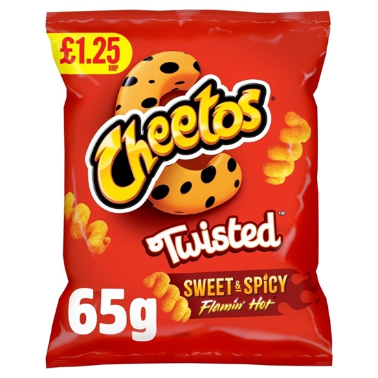 Picture of PM £1.25 CHEETOS TWISTED FLAMIN HOT 65g X 18 