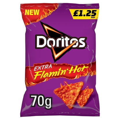 Picture of PM £1.25 DORITOS EXTRA FLAMIN HOT 70G X 15 