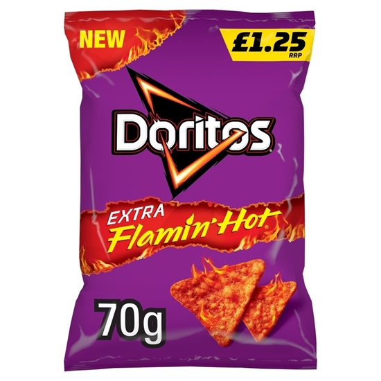 Picture of PM £1.25 DORITOS EXTRA FLAMIN HOT 70G X 15 