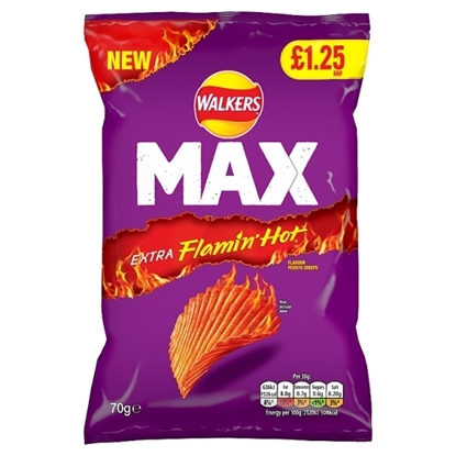 Picture of PM £1.25 WALKERS MAX EX HOT 70G X 15  