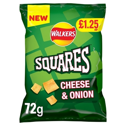 Picture of PM £1.25 SQUARES CHEESE & ONION 72G x 18