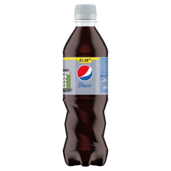 Picture of PM £1.35 DIET PEPSI BOTTLE 500ML X 12