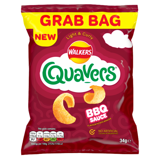 Picture of QUAVERS BBQ *GRAB BAG* 34g x 30