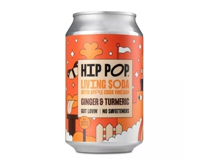 Picture of HIP POP GINGER & TURMERIC 330ML X 12