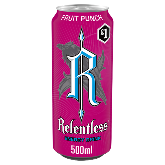 Picture of PM £1 RELENTLESS FRUIT PUNCH 500ML X 12 