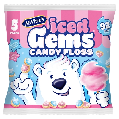 Picture of MCVITIES ICED GEMS CANDY FLOSS 23G X 5PK X 7