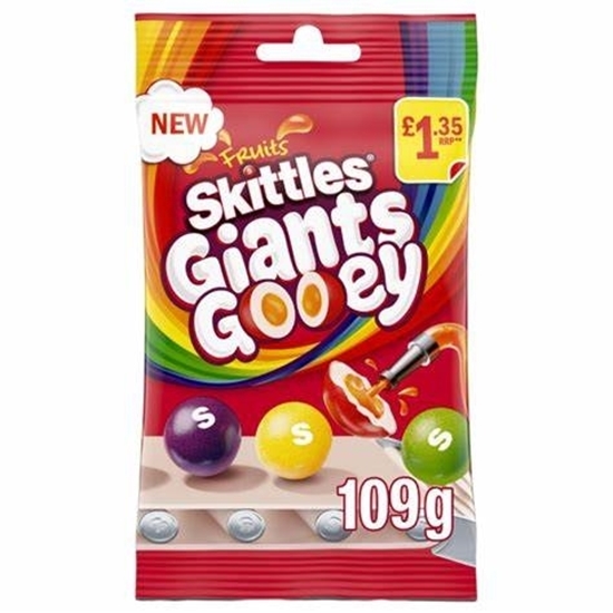 Picture of PM £1.35 SKITTLES GIANTS GOOEY 109G X 14 