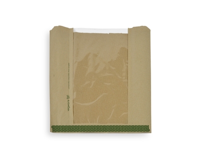 Picture of VEGWARE 10 X 10 INCH KRAFT PLA WINDOW BAG X 1000