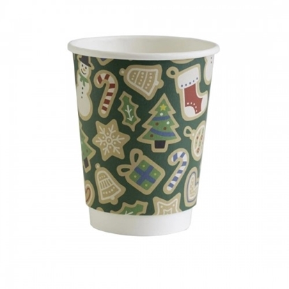 Picture of VEGWARE 12OZ FESTIVE GREEN SNOWMAN CUP X 500