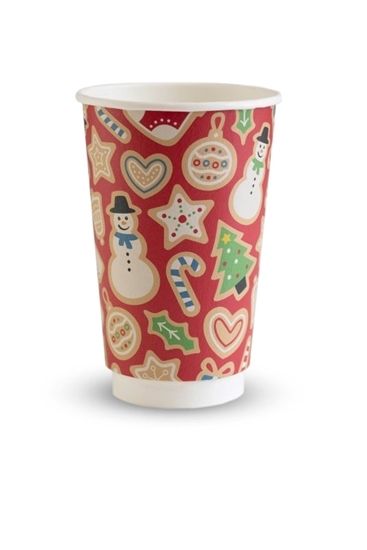 Picture of VEGWARE 16OZ FESTIVE RED SNOWMAN CUP X 400