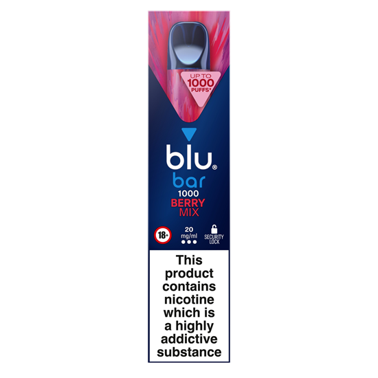 Picture of BLU BAR 1000 MIXED BERRY 20MG X 10  £5 OFF