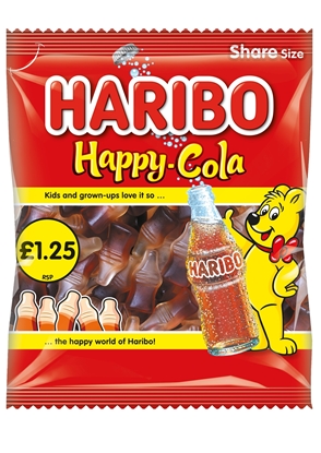 Picture of PM £1.25 HARIBO HAPPY COLA ZING 140G X 12 