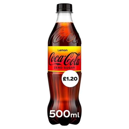 Picture of PM £1.20 COKE ZERO LEMON 500ML X 12 