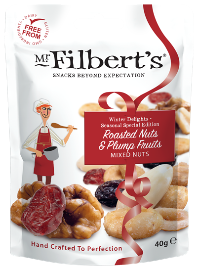 Picture of FILBERTS ROASTED NUTS & PLUMP FRUITS MIX 40G X 20