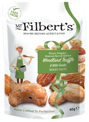 Picture of FILBERTS TRUFFLE & WILD GARLIC MIXED NUTS 40G X 20