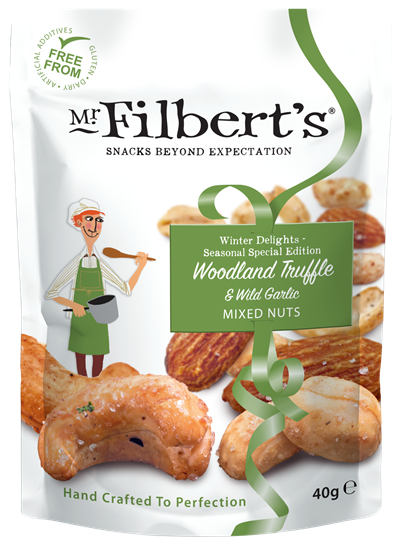 Picture of FILBERTS TRUFFLE & WILD GARLIC MIXED NUTS 40G X 20