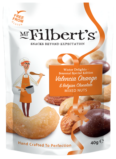 Picture of FILBERTS VALENCIA ORANGE & CHOC MIXED NUTS 40Gx 20