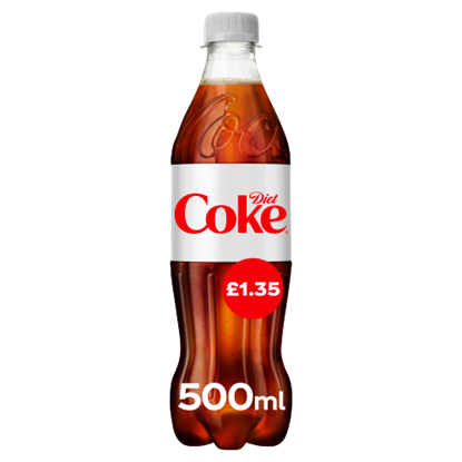 Picture of PM £1.35 DIET COKE 500ML BOTTLE X 12