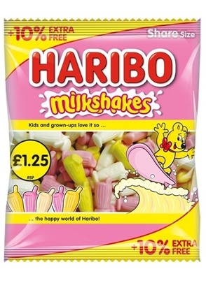 Picture of PM £1.25 HARIBO MILKSHAKES 140G + 10% X 12 