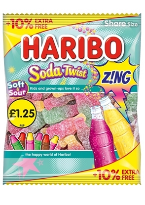 Picture of PM £1.25 HARIBO SODA TWISTS 160g + 10%  x 12 