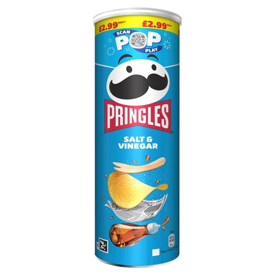 Picture of PM £2.99 PRINGLES SALT & VINEGAR 165g x 6 