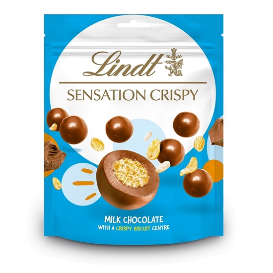 Picture of LINDT SENSATIONS CRISPY MILK CHOC BAG 140G X 10