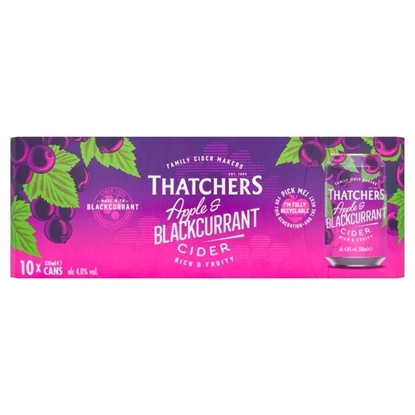 Picture of THATCHERS APPLE & BLACK *CANS* 10PK x 330ML x 1