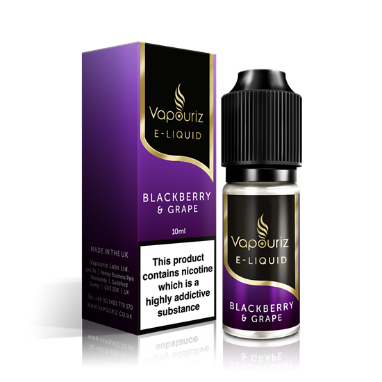 Picture of VPZ BLACKBERRY & GRAPE E LIQUID 10ML 12MG X 10