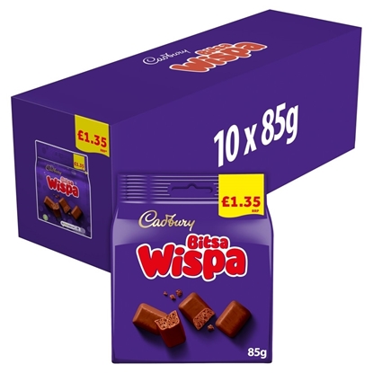 Picture of PM £1.35 CADBURY BITSA WISPA BAG 85G X 10 