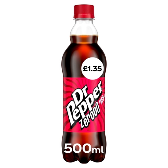 Picture of PM £1.35 DR PEPPER *ZERO* 500ML X 12 