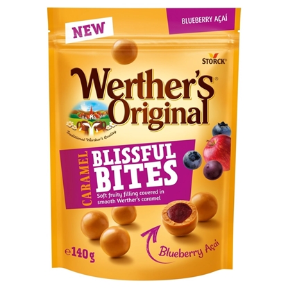 Picture of WERTHERS BLISSFUL BITES BLUEBERRY 140G X 12