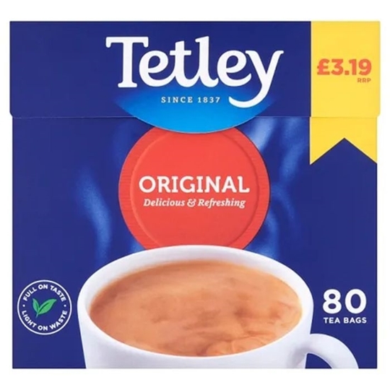 Picture of PM £3.19 TETLEY TEA BAGS 80s X 6 