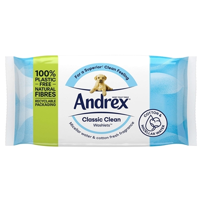 Picture of ANDREX WASH N CLEAN WASHLET WIPES 36'S X 12