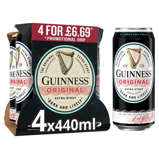 Picture of PM £6.69 GUINNESS ORIGINAL 440ML 4PK X 6