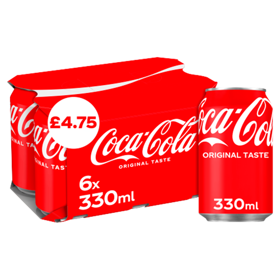 Picture of PM £4.75 COKE CANS 330ml 6PK x 4 